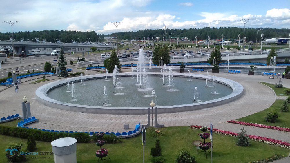 Фонтан аэропорт г. Минск, изображение