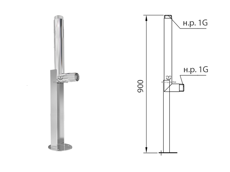 Стойка насадки 900 мм.