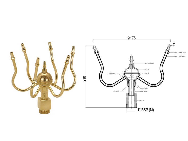 Фонтанная насадка FCI 