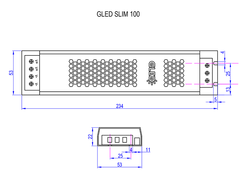 Блок питания Gled Slim - 100-2