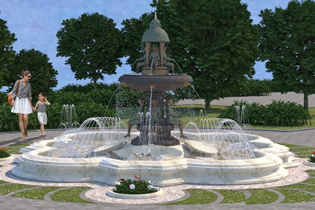 Фонтаны со скульптурной композицией