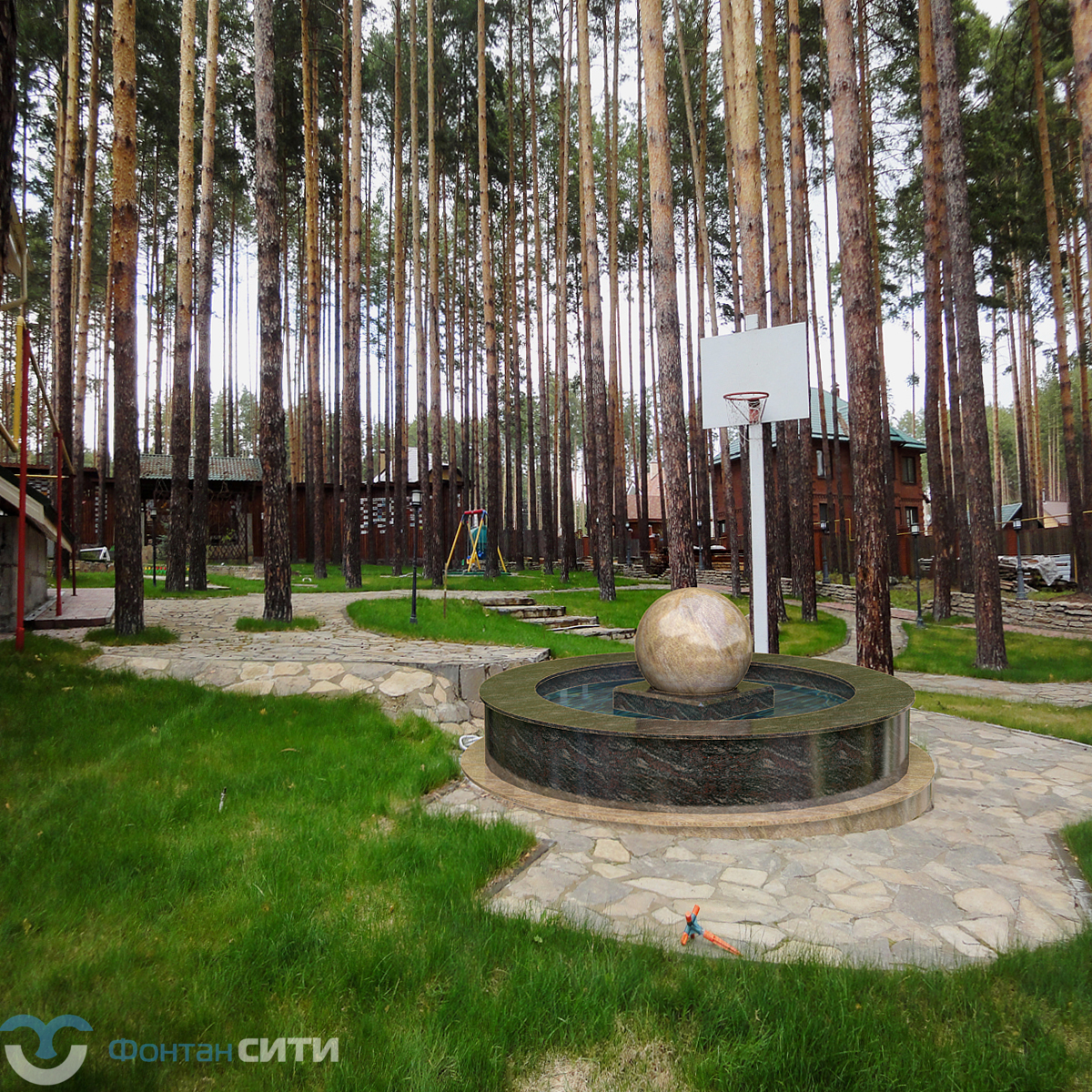 Фонтан с шаром, изображение