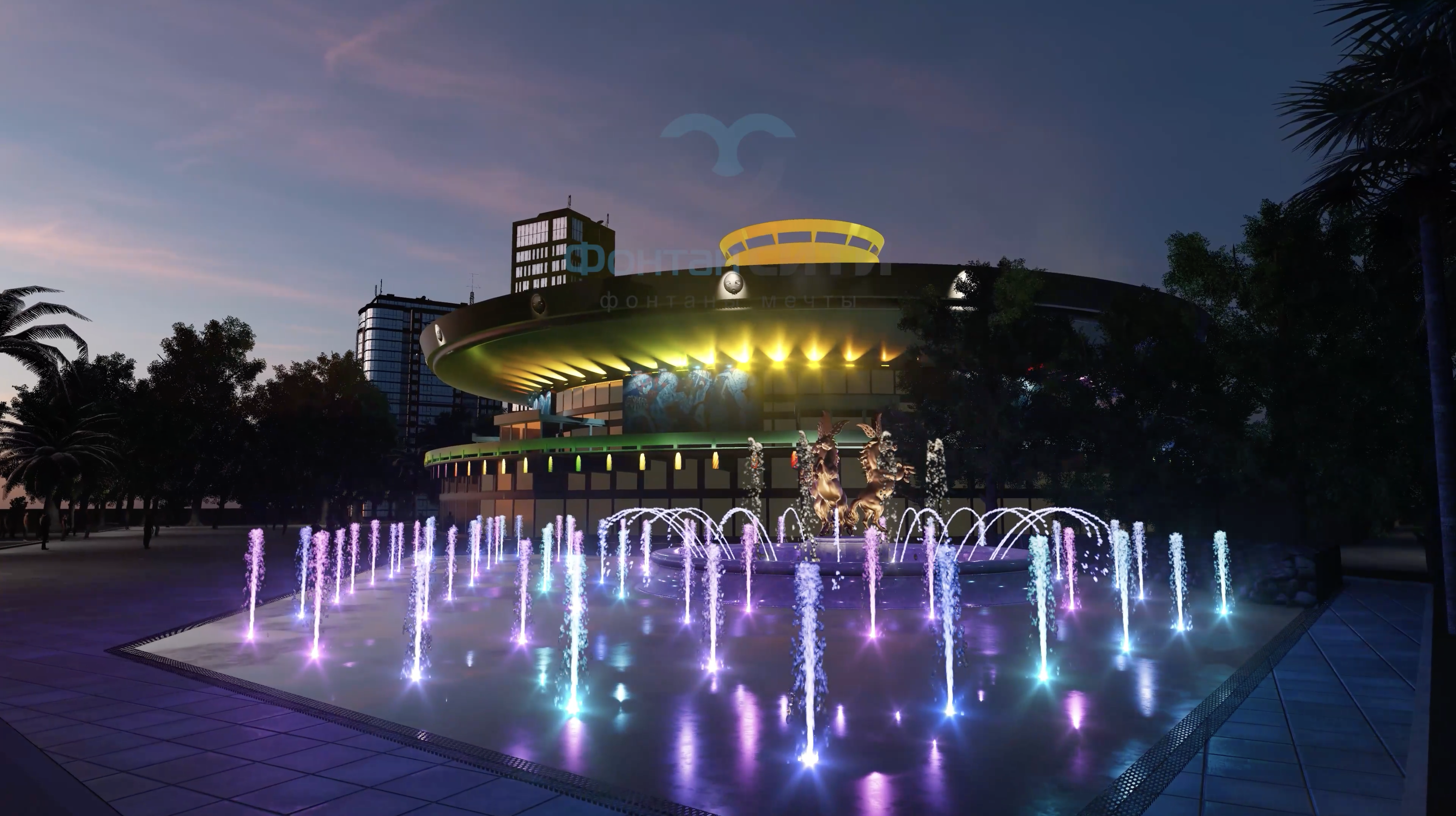 Фонтан со скульптурой "РОСГОСЦИРК", изображение