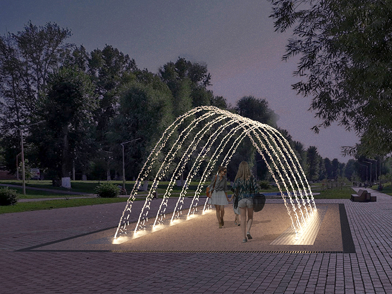 Пешеходный фонтан FC 