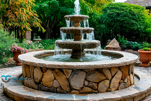 Фонтаны из натурального камня: плюсы и минусы