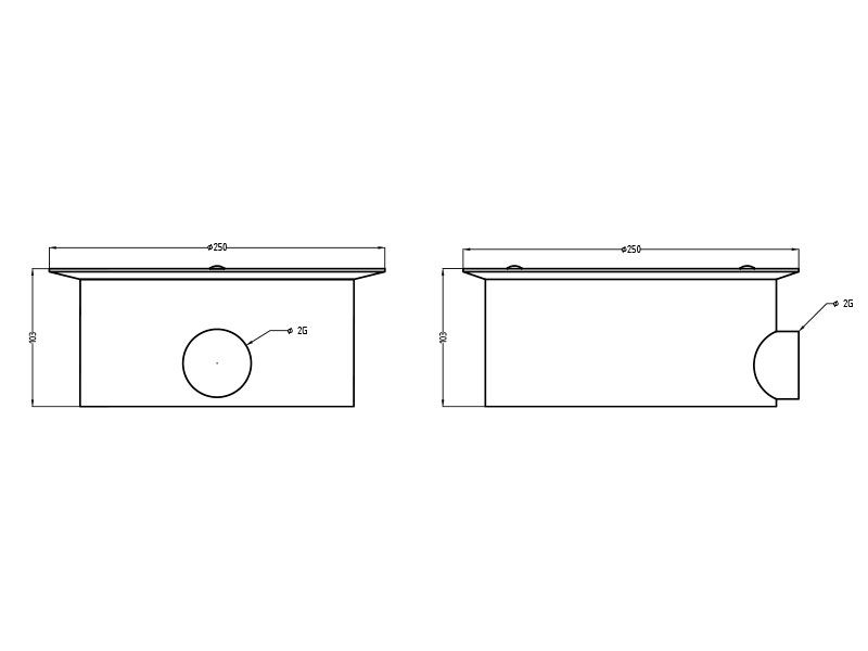 Донный слив FC антивихревой D250