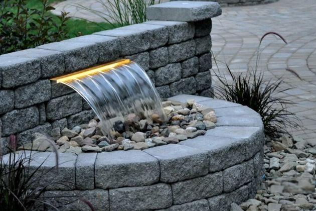 Водопады в ландшафте