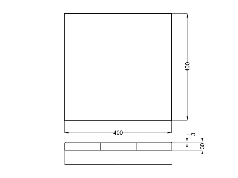 Гранитная плита 400x400 (с фаской и технологическими отверстиями)