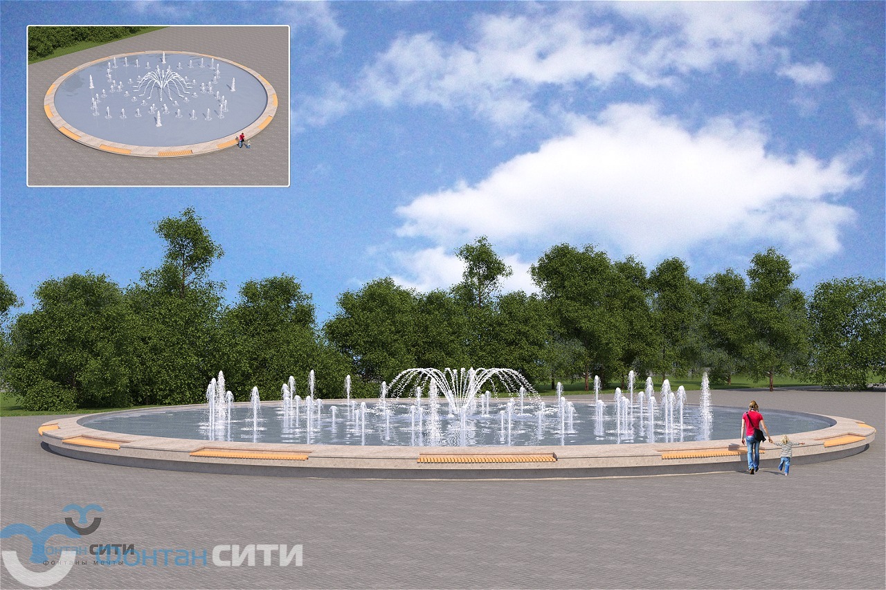 Фонтан в г. Саров, изображение