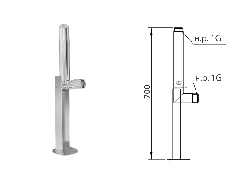 Стойка насадки 700 мм.