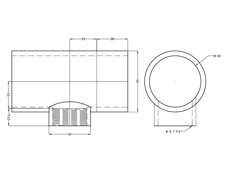Тройник переходной 90° ВР PVC-U PN16 FC