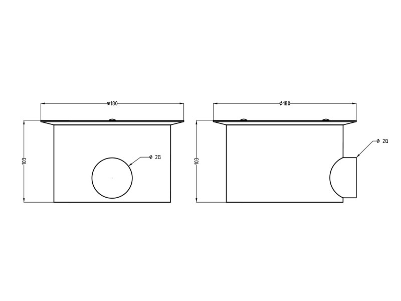 Донный слив FC антивихревой 180x180