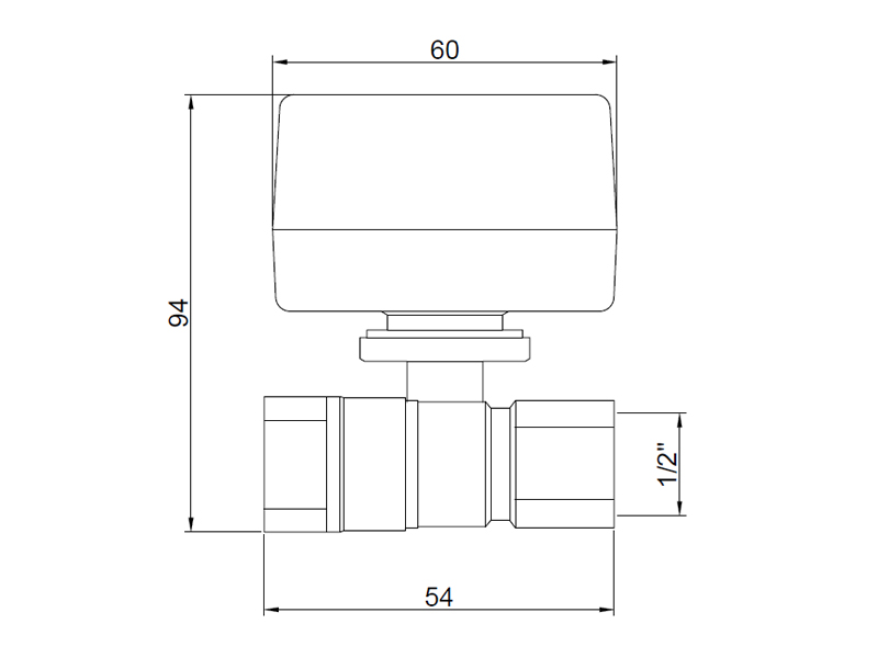 Кран шаровый с самовозвратным электроприводом нормально-закрытый ARM CR04 (DC9-24V, AC220V), с ручны