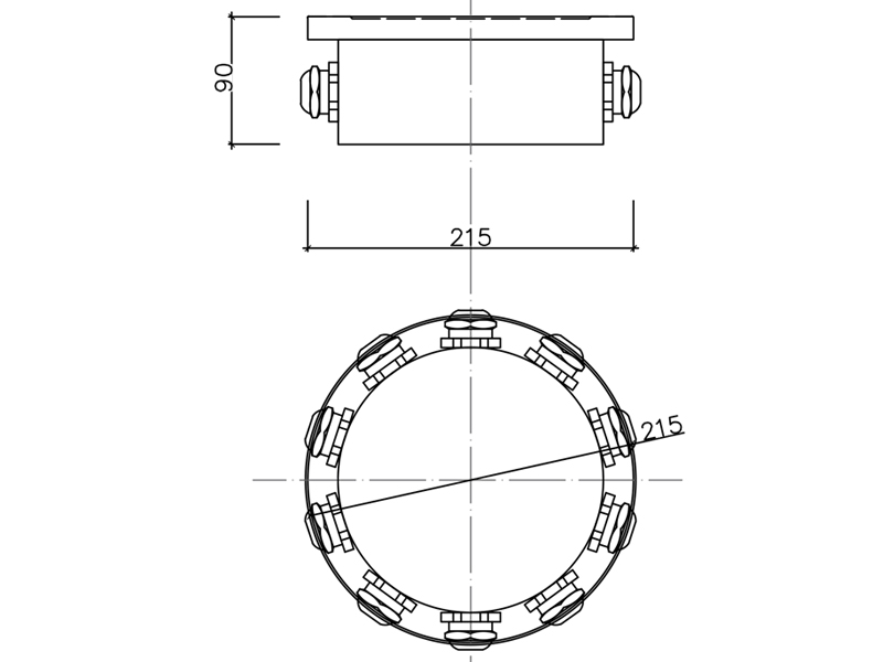 Подводная клеммная коробка ПКК FC D215 AISI 304 (10)