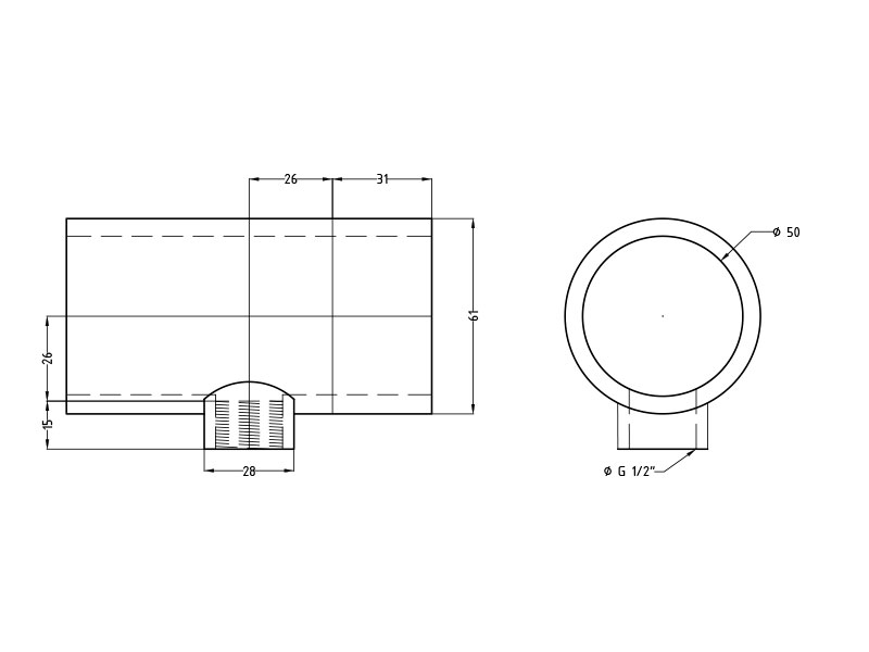 Тройник переходной 90° ВР PVC-U PN16 FC