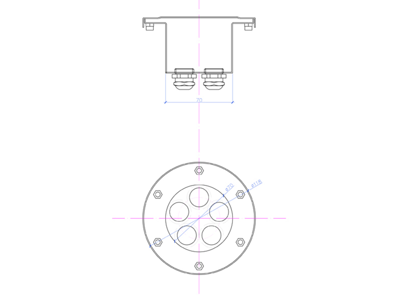 Подводная клеммная коробка ПКК FC D118 AISI 304 (5)