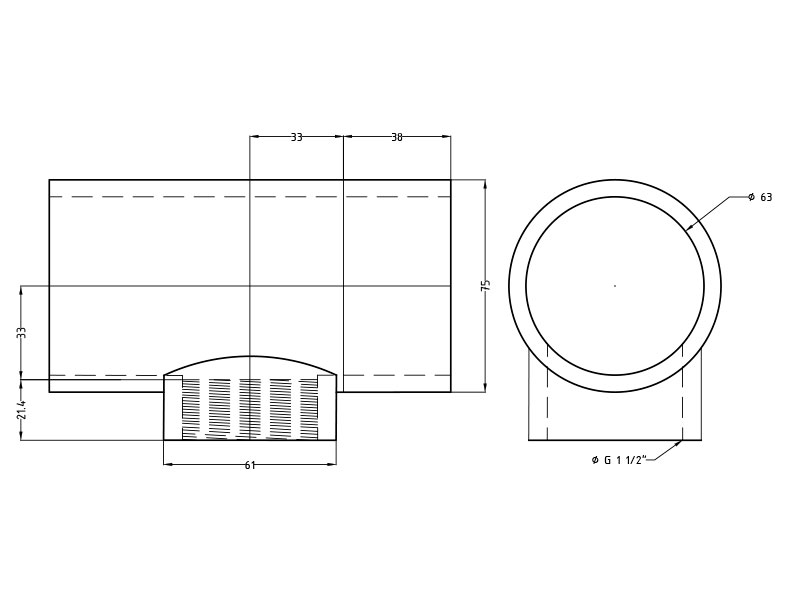 Тройник переходной 90° ВР PVC-U PN16 FC