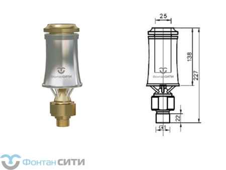 Фонтанная насадка FC "Гейзер" (1", 25)