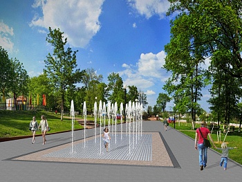 Пешеходный фонтан FC 5600х8800 (с насосами сухой установки), изображение