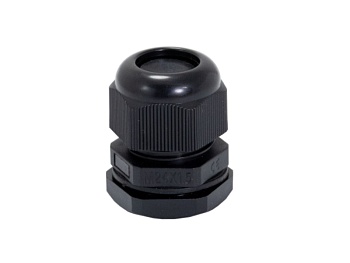 Кабельный ввод FC-М24 пластик (L резьбы 10 мм.) Черный , изображение
