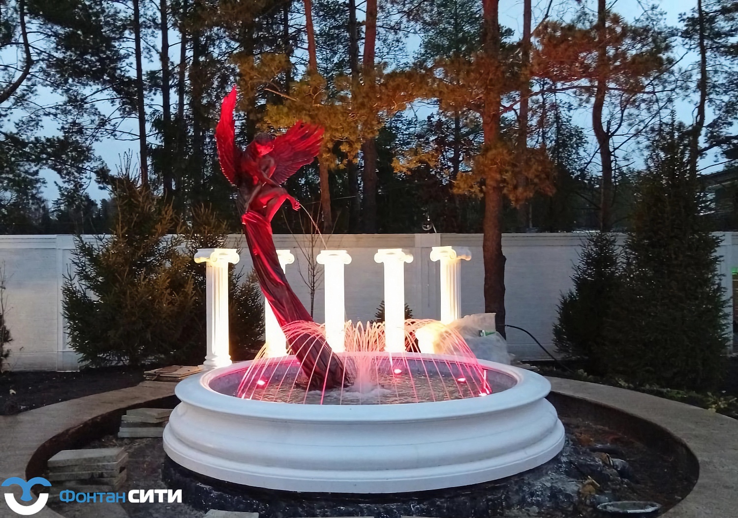 Классический уличный фонтан "Ангел" в г. Красногорск
