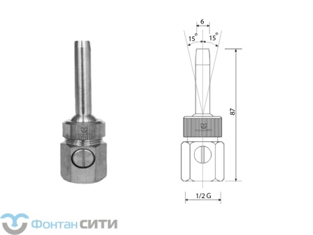 Фонтанная насадка FCH "Комета регулируемая" (5,5, 1/2")