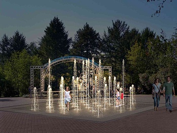 Пешеходный фонтан FC 7200х7200 (с погружными насосами), изображение