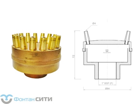 Фонтанная насадка FCI "Bouquet" (1", 4)