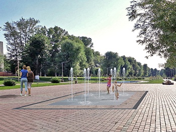 Пешеходный фонтан FC 2400х4000 (с насосами сухой установки), изображение