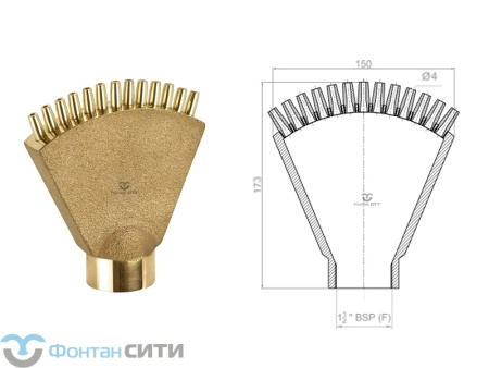 Фонтанная насадка FCI "Fan Jet" 13-4 (1.1/2", 4)