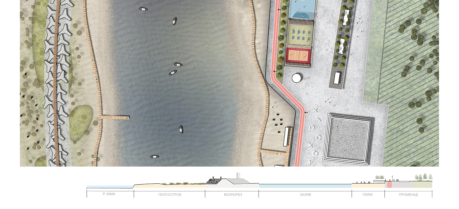 Набережная Фекрята Табеева в г. Набережные Челны