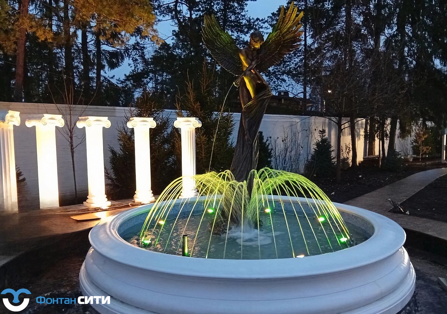 Классический уличный фонтан "Ангел" в г. Красногорск