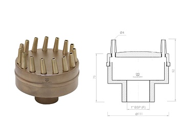 Фонтанная насадка FCI "Palm Jet", изображение