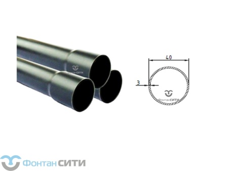 Труба напорная PVC-U PN16 с раструбом, 3 м FC (40)