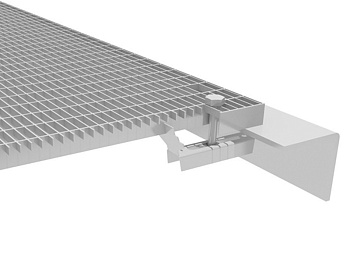 Зажим FC для крепления ячейки 33х11 (болт с плоской головкой, зажим, четырехгранная гайка), изображение