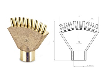 Фонтанная насадка FCI "Fan Jet" 9-4, изображение