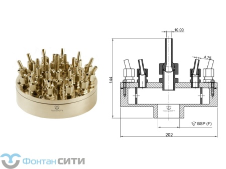 Фонтанная насадка FCI "Vulcan" K (25, 1.1/2", 4,75)