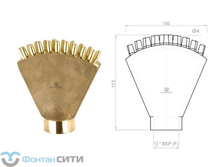 Фонтанная насадка FCI "Fan Jet" 19-4 (1.1/2", 4)