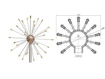Фонтанная насадка FCI "Water sphere" 2000 мм., изображение