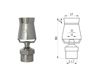 Фонтанная насадка FCH "Каскад поворотный", изображение