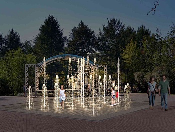 Пешеходный фонтан FC 4000х4000 (с насосами сухой установки), изображение