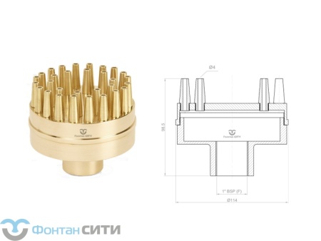 Фонтанная насадка FCI 113 "Waterspout" (30, 1", 4)