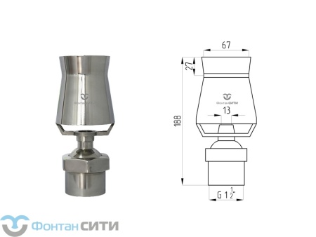 Фонтанная насадка FCH "Каскад поворотный" (1.1/2", 67)