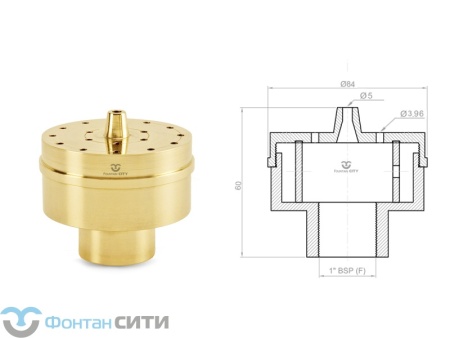 Фонтанная насадка FCI "Vulcan" (19, 1", 3,96)