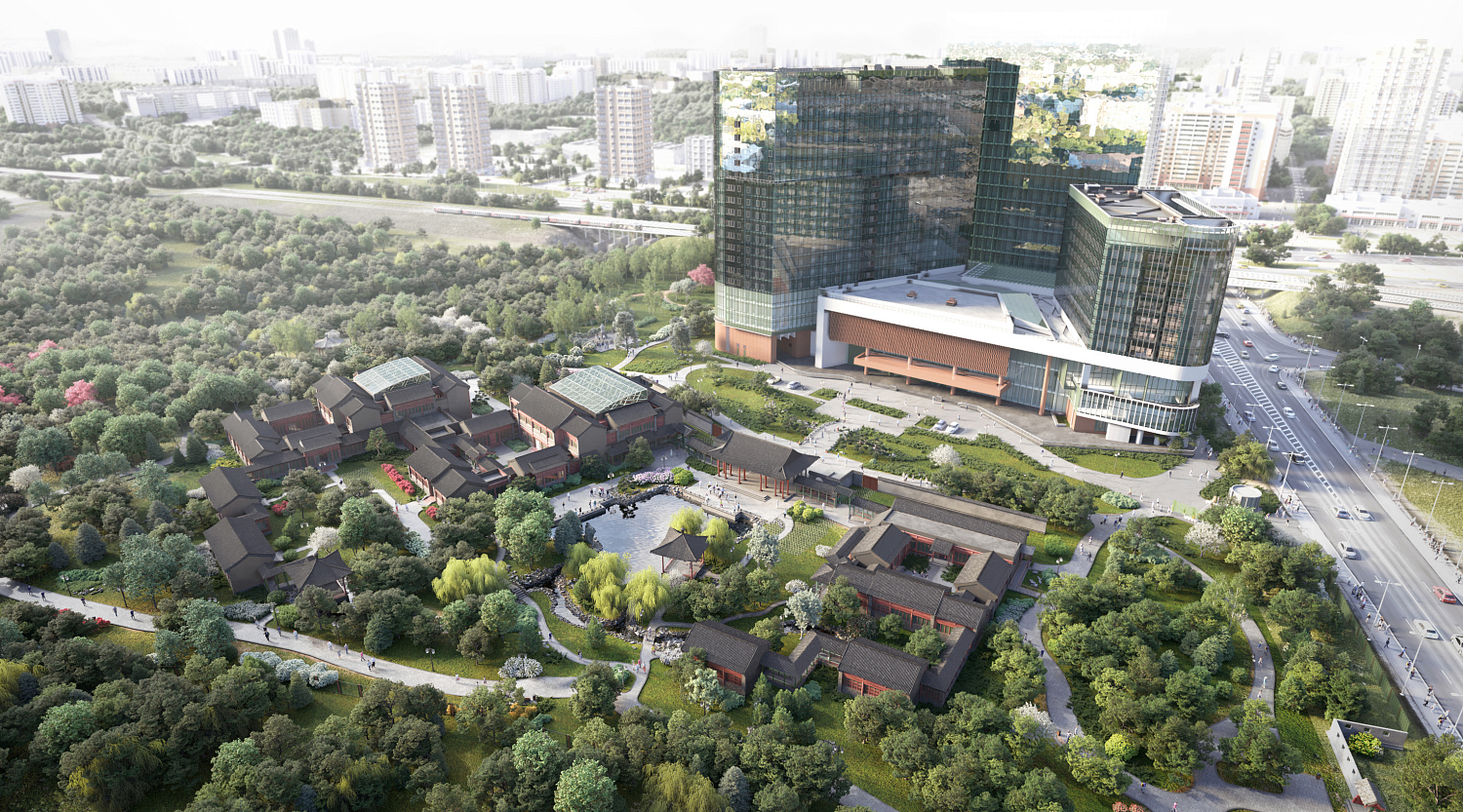 Традиционный китайский парк «Хуамин»