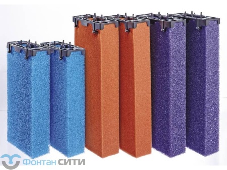 Комплект губок для  "OASE" Biotec Premium 80 ( 2 синих, 2 красных, 2 фиолетовых)
