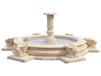 Фонтанная композиция FC "Каменный цветок" 3500 с наутилусами, изображение