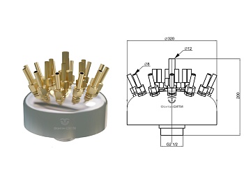 Фонтанная насадка FC "Вулкан" 320-19-8/10, изображение