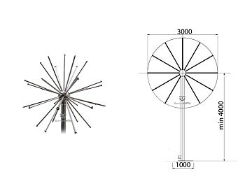 Фонтанная насадка FC "Водяная сфера" 3000 мм., изображение