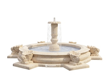 Фонтан FC "Каменный цветок" 3500 с наутилусами, изображение